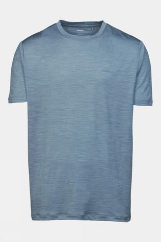 Ayacucho Mens Ridge Trail Merino Short Sleeve T-Shirt Blue Mirage