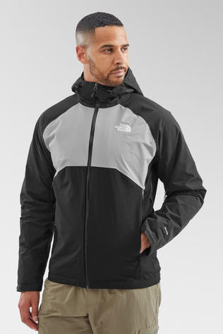 The North Face Mens Stratos Hooded Jacket Tnf Black-Meld Grey-Asphalt Grey-Npf