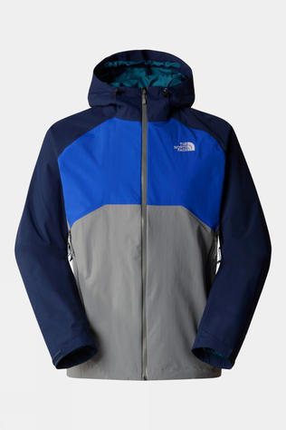 The North Face Mens Stratos Hooded Jacket Monument Grey/Tnf Blue/
