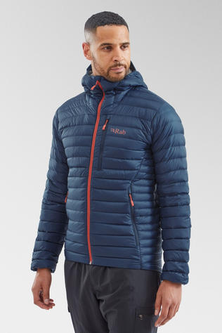 Rab Mens Microlight Alpine Jacket Tempest Blue W. Tuscan Red (Twilight)