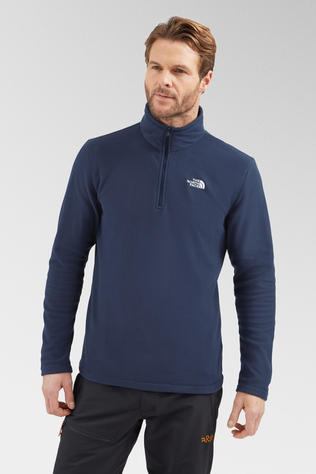 The North Face Mens Cornice II Quarter Zip Fleece Summit Navy/TNF White