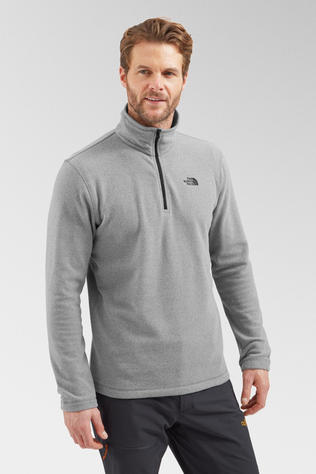 The North Face Mens Cornice II Quarter Zip Fleece TNF Medium Grey Heather
