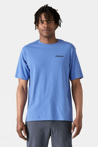 Patagonia Mens P6 Logo Responsibili- T-Shirt Abundant Blue