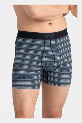 Saxx Mens Quest Boxer Briefs (2 Pack) Sunrise Stripe/Black