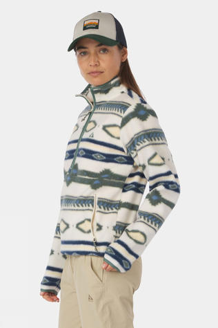 Ayacucho Womens Barrosa Printed Half Zip Fleece Sunburst Combo
