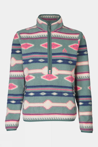 Ayacucho Womens Barrosa Printed Half Zip Fleece Sage Leaf Combo