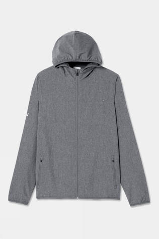 Vuori Mens Outdoor Trainer Shell Jacket Vintage Charcoal Linen Texture