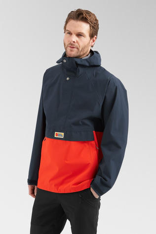 Fjallraven Mens Vardag Hydratic Anorak Dark Navy-Flame Orange