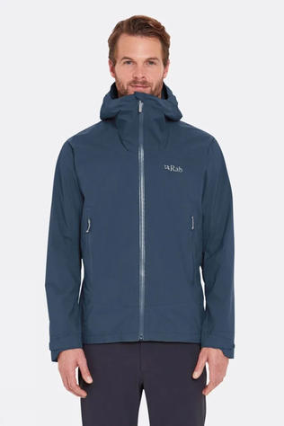 Rab Mens Downpour Light Jacket  Tempest Blue