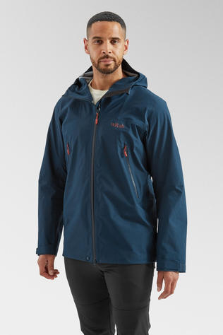 Rab Mens Yangra GTX Hike Jacket Tempest Blue/Tuscan Red