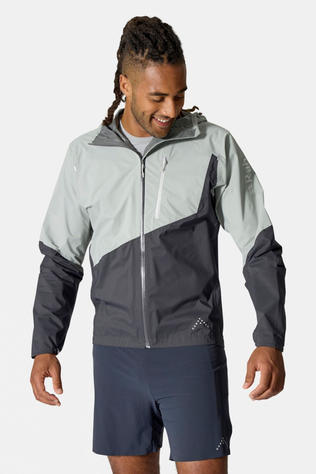 Rab Mens Downpour Trail Light Jacket Light Zinc/Anthracite