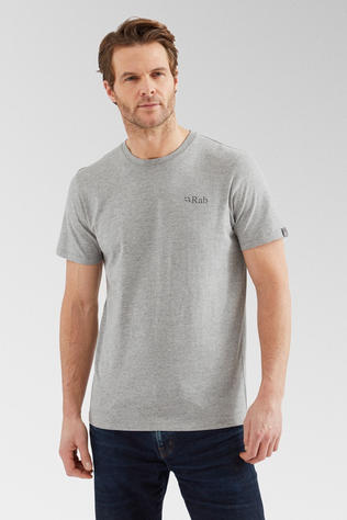 Rab Mens Stance Mountain Peak Tee Grey Marl/Tempest Blue/Orion Blue/Red Clay