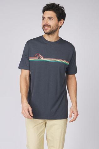 Ayacucho Mens Adventure Stripes T-Shirt EBONY