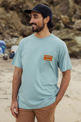 Passenger Mens Beechey Recycled Cotton T-Shirt Arctic