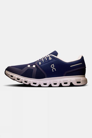On Mens Cloud 6 Shoes Midnight | White