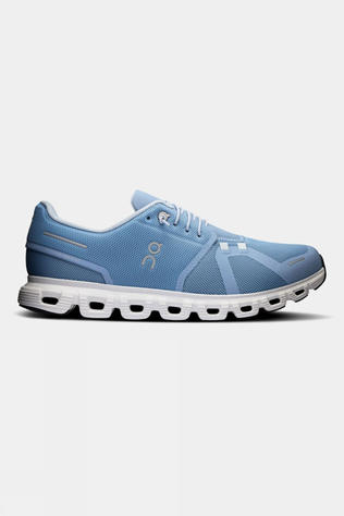 On Mens Cloud 6 Shoes Chambray | White