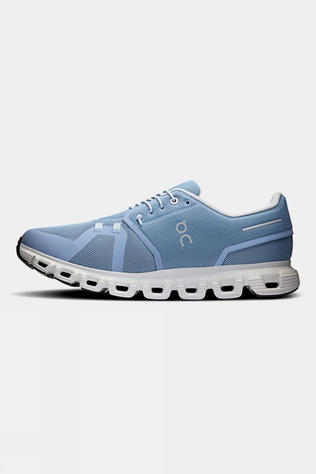 On Mens Cloud 6 Shoes Chambray | White